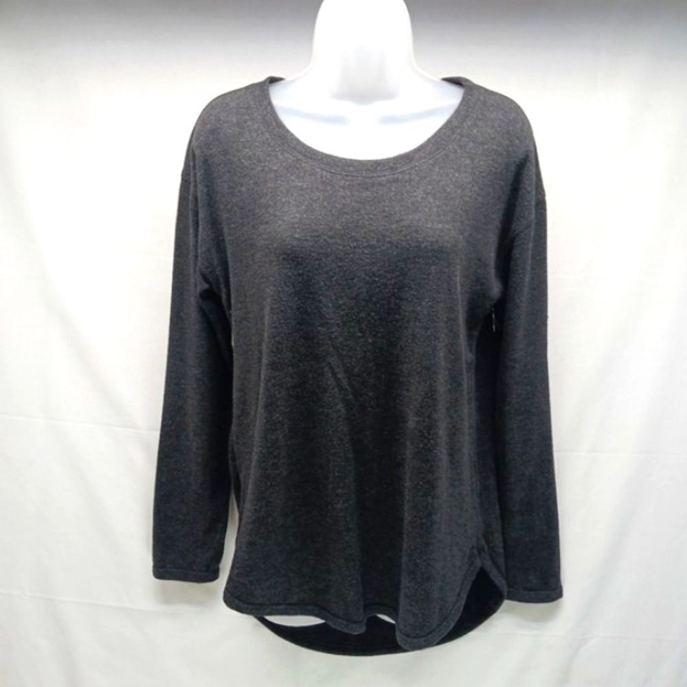 Felina Tunic Sweater Layering Lagen Lightweight Scoop Neck Gray Women's Medium